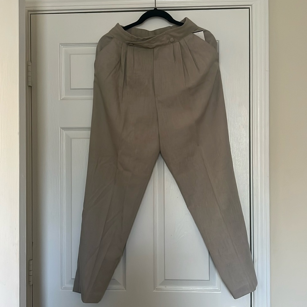 High Waisted Double Button Trousers